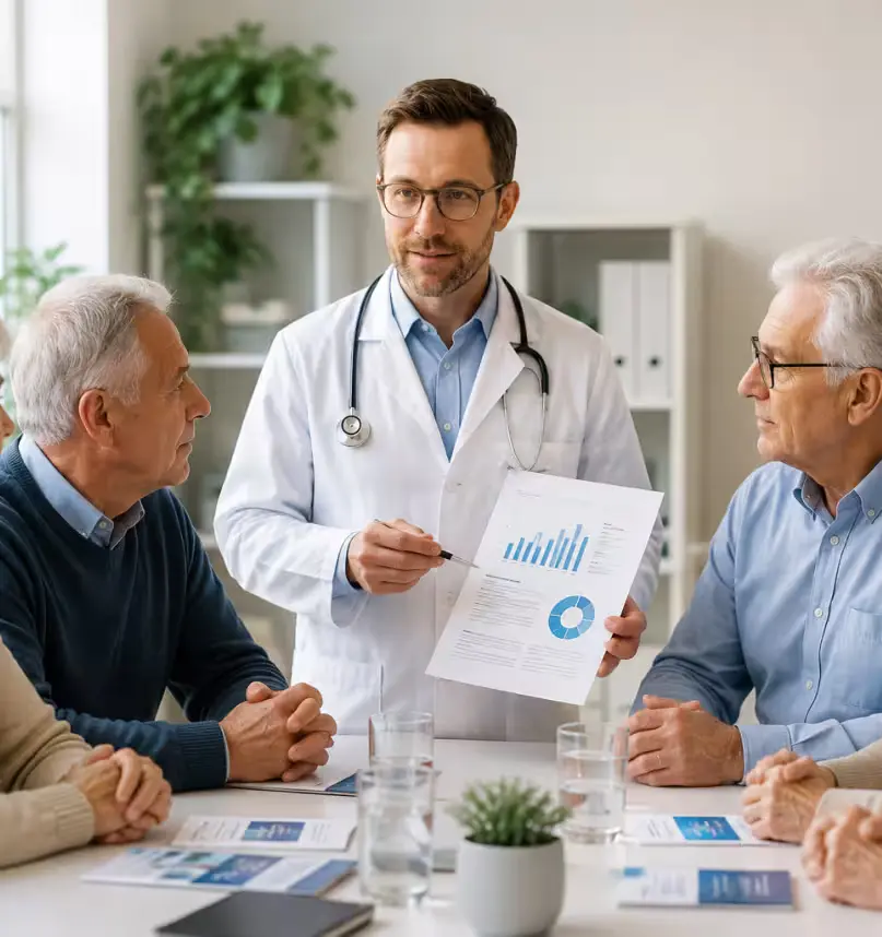 Senior adult feeling energized after taking JelluTide supplement