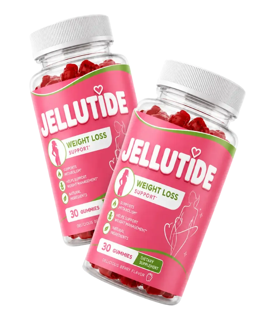 JelluTide weight loss supplement bottle on white background
