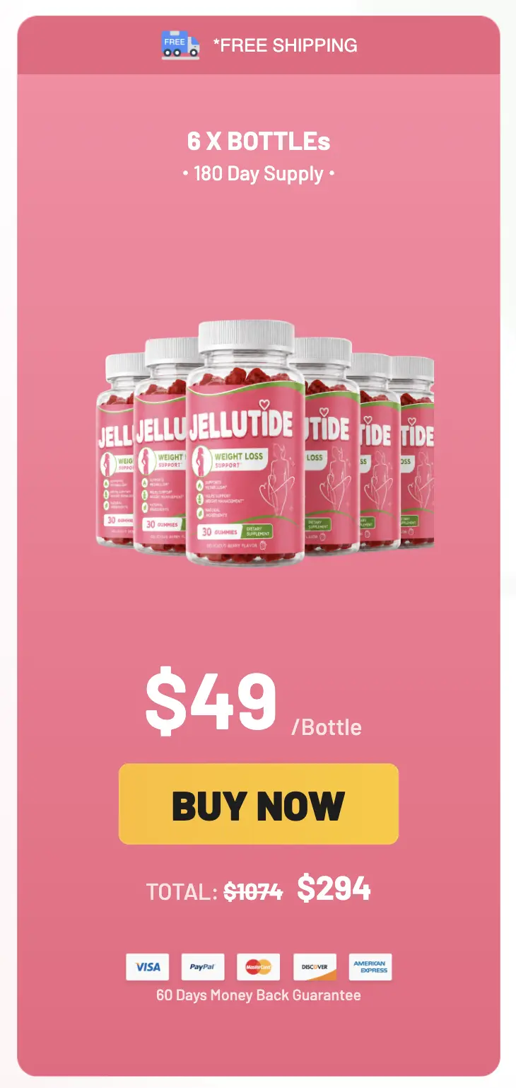 JelluTide 6 bottle package 180-day supply official pack
